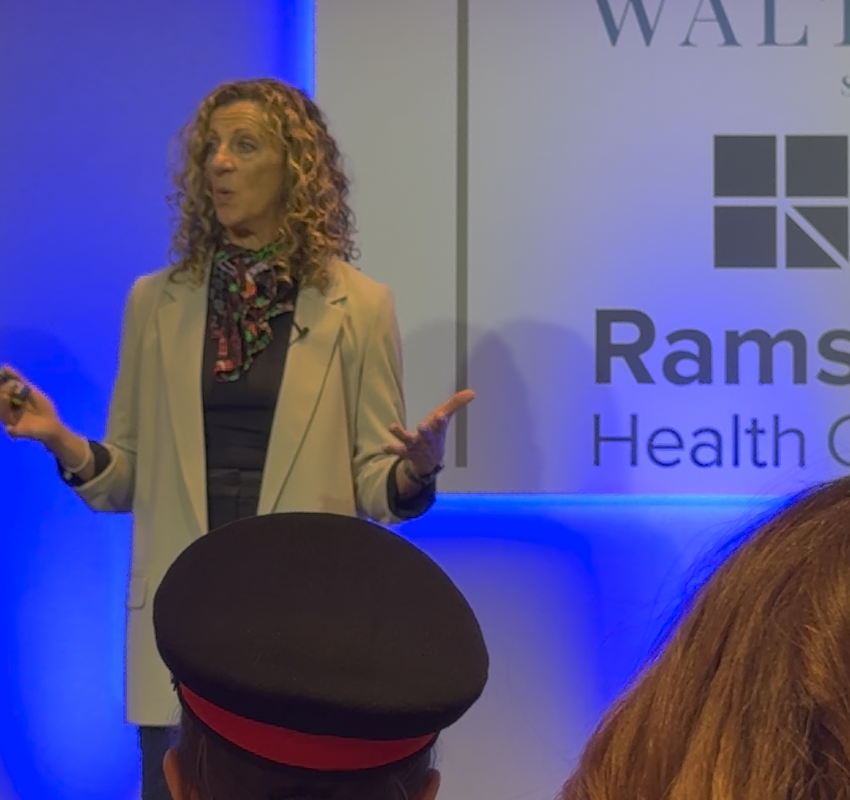 Sally Gunnell presents at the Women in Leadership event, sharing top advice for Mums that she learnt from her career in athletics.