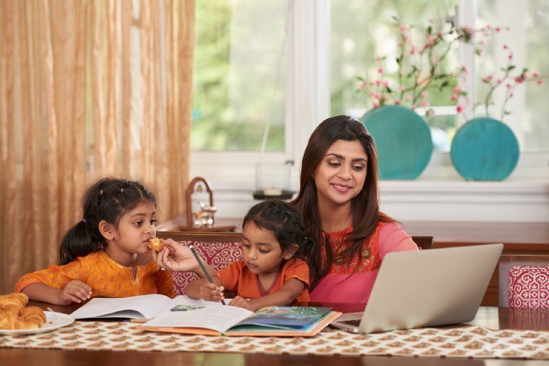 Mum working from home: Flexible working